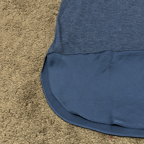 Gorgeous Lands End Tunic Style Tank-Sz M(10/12)-Satiny Trim-Blue-Rayon - Picture 11 of 16